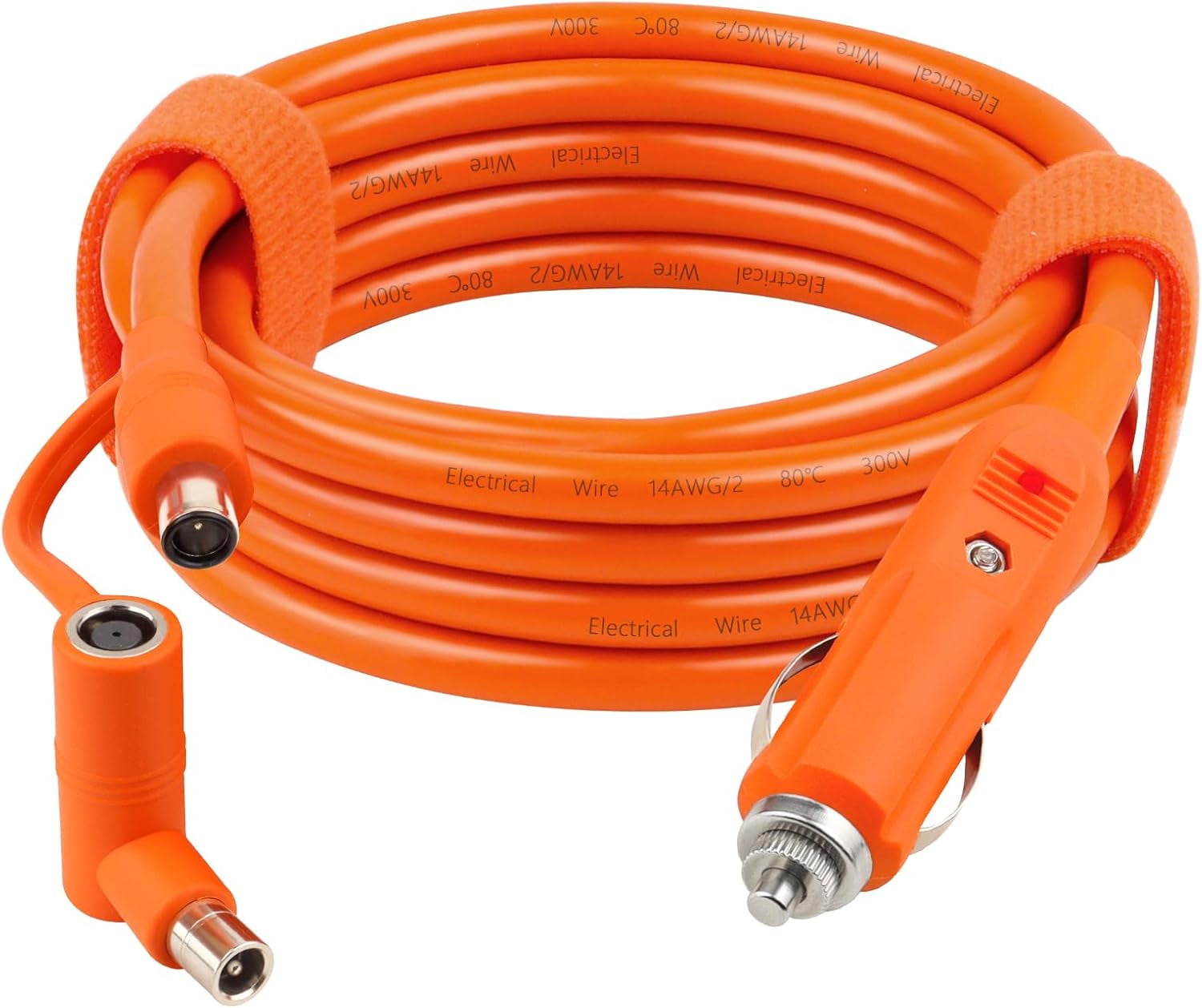CoolStuff 14AWG Car Cigarette Lighter Charger Cable 6FT,12V/24V DC 8mm Car Charging Cable 15A with DC7909/8020 Plug Compatible with Jackery,BLUETTI,Anker,GRECELL,Goal Zero Yeti Portable Power Station
