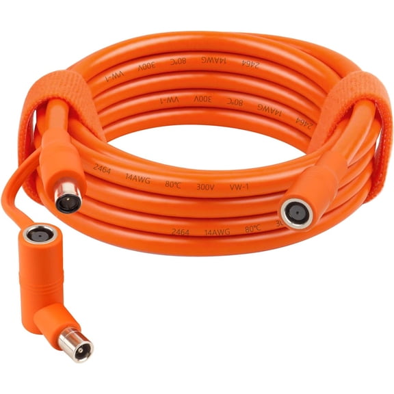 CoolStuff 14AWG DC 8mm Extension Cable for Solar Panel 20FT,DC7909 Solar Panel Cable Female to Male with DC8020 Male Adapter Compatible with Aker,GZ Yeti,BLUETT,Jackery Portable Power Station-20 Foot