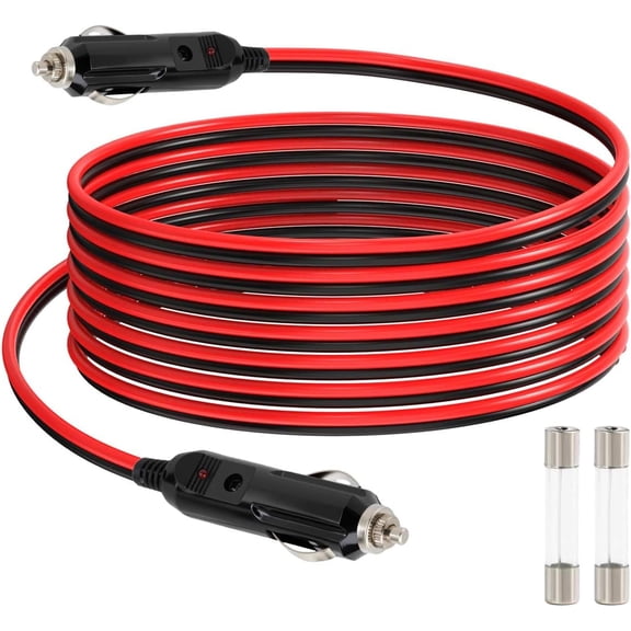 CoolStuff 14AWG SAE to Car Cigarette Lighter 12V Cigarette Lighter Male Plug to SAE Connector Extension Cable with SAE Polarity Reverse Adapter(5FT)