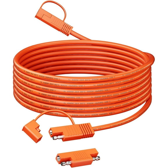 CoolStuff 6FT SAE Extension Cable 16AWG, Quick Disconnect Connector with Polarity Reverse Adapter,Compatible with Battery Tender, Schumacher, NOCO Genius 1/2/5/10, Solar Panel, Automotive, Motorcycle