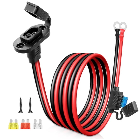 CoolStuff SAE Connector 1FT 10AWG,SAE Battery Quick Connect Plug Waterproof Extension Cable for Solar Panel,Street Glide,Road Glide,Motorcycle Charging Port Upgrade,RV,Solar Generator Battery Charger