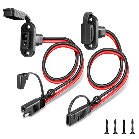 CoolStuff SAE Connector 1FT 10AWG,SAE Battery Quick Connect Plug Waterproof Extension Cable for Solar Panel,Street Glide,Road Glide,Motorcycle Charging Port Upgrade,RV,Solar Generator Battery Charger