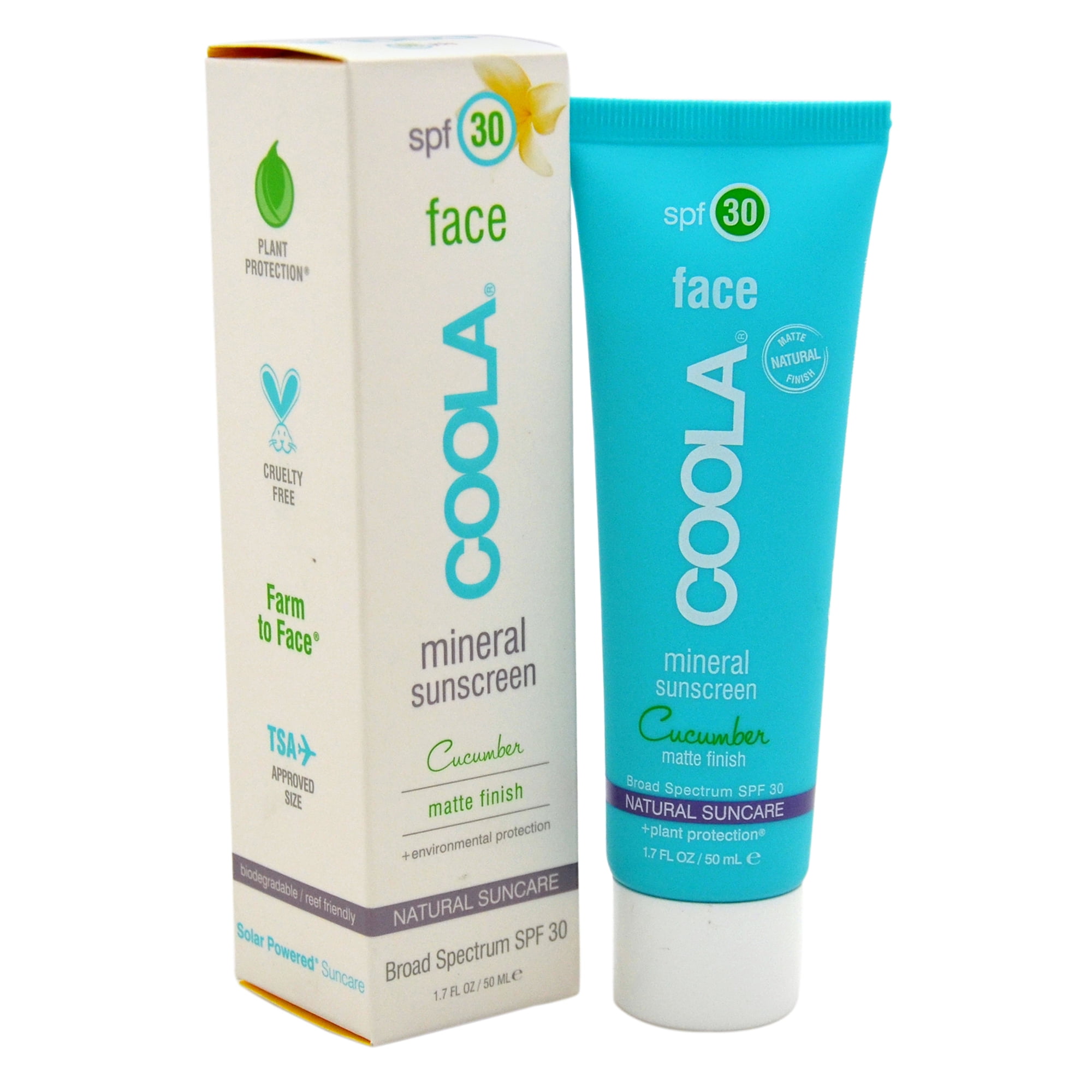 Coola Mineral Face Sunscreen Matte Finish SPF 30 Cucumber 1.7 oz