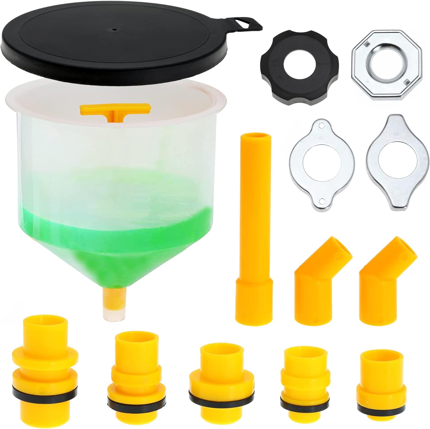 15Pcs Coolant Funnel Kit for Engine Filling, Radiator Flush, No Spill