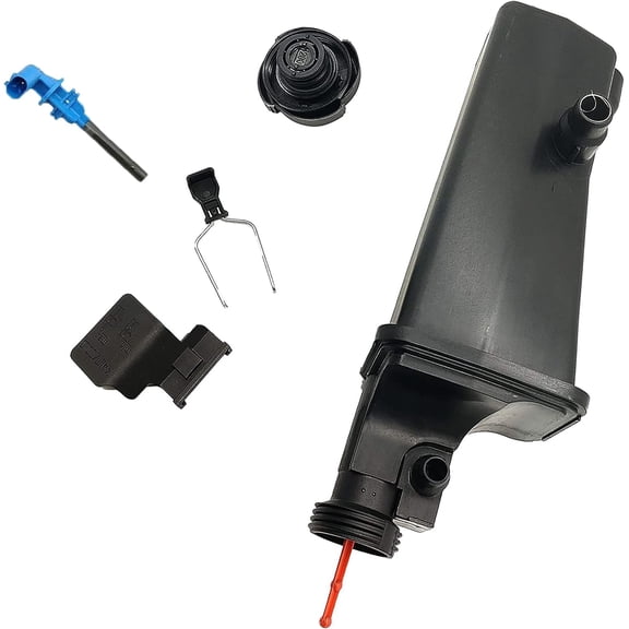 Coolant Recovery Reservoir Expansion Tank + Cap+ Sensor for BMW X3 X5 E46 E53 E83 323i 328i 325i 330i 17117573781 1999 2000 2001 2002 2003 2004 2005 2006