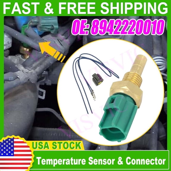Coolant Temperature Sensor + CONNECTOR Fit For Lexus Mazda Chevrolet Ford