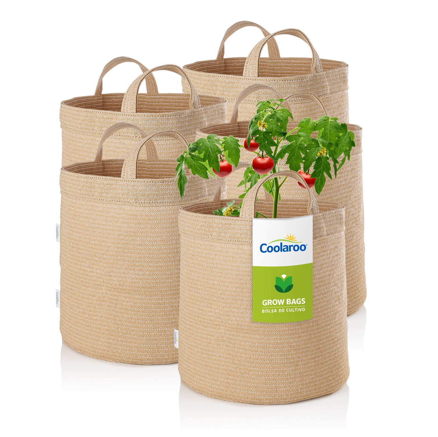 Coolaroo 10 Gallon Round Fabric Grow Bag with Drainage Holes, UV