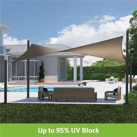Coolaroo 12 x 8 ft. Dual Shade Rectangle Sail Kit, Cobblestone