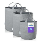 Coolaroo 3-Pack Small, Medium & Large Utility and Storage Bins with Reinforced Handles, Steel Grey