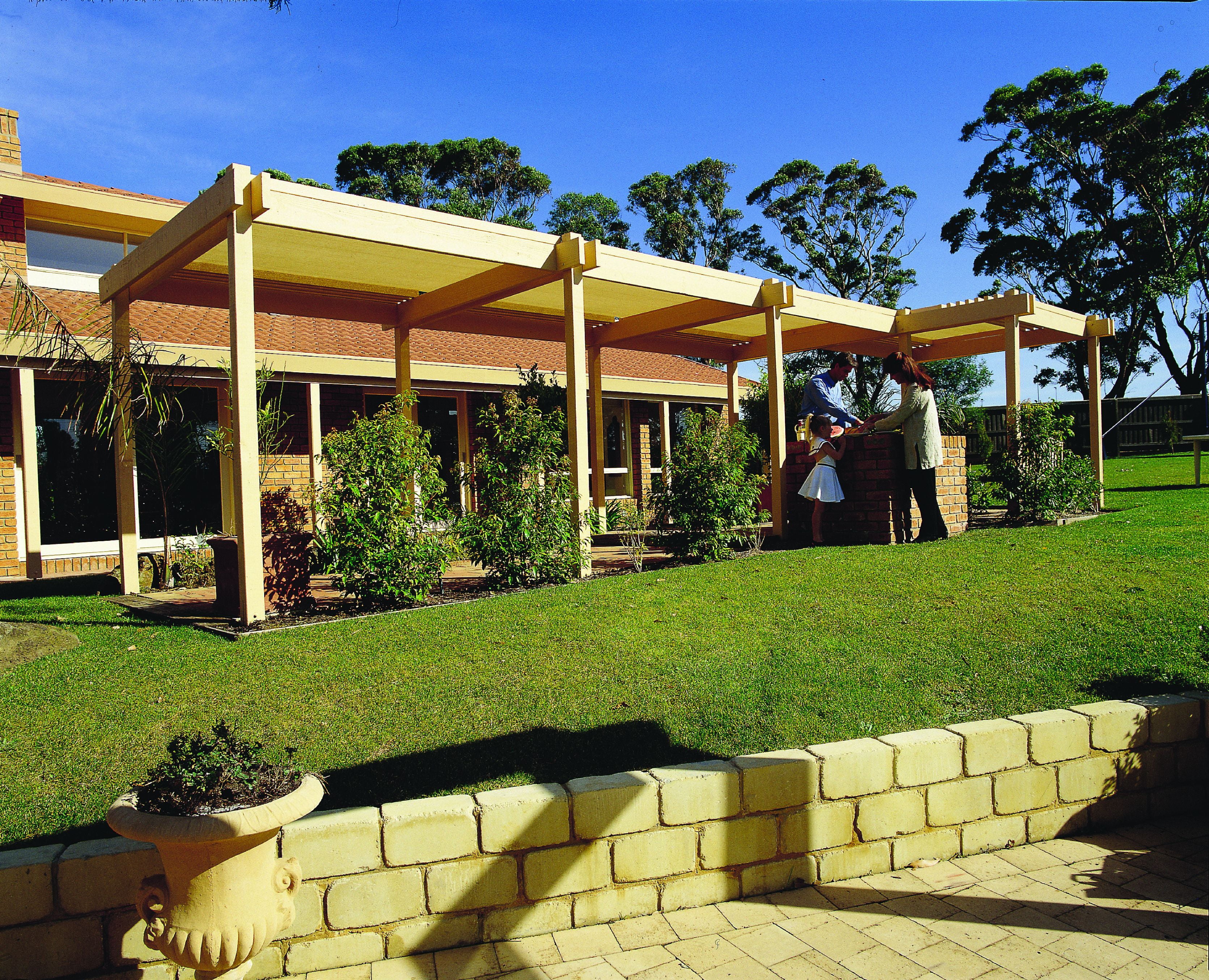 Coolaroo 6' x 15' Stationary Beech Sun Shade, 90% UV Block