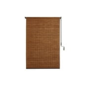 Coolaroo Bamboo Outdoor Roller Shade, 4' x 6'; Teak