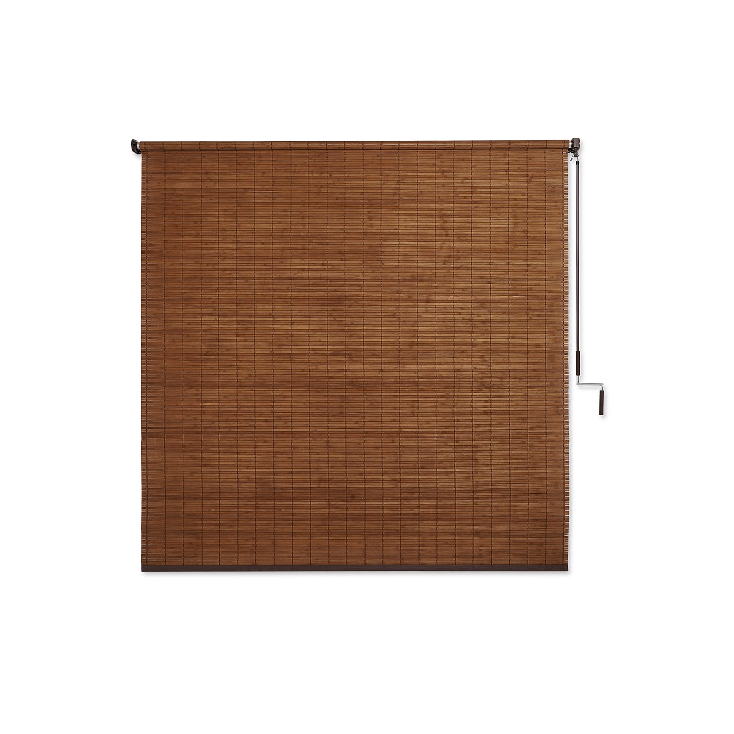 Coolaroo Bamboo Outdoor Roller Shade, 6' x 6'; Teak