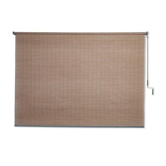 Coolaroo Bamboo Outdoor Roller Shade, 8' x 6'; Driftwood