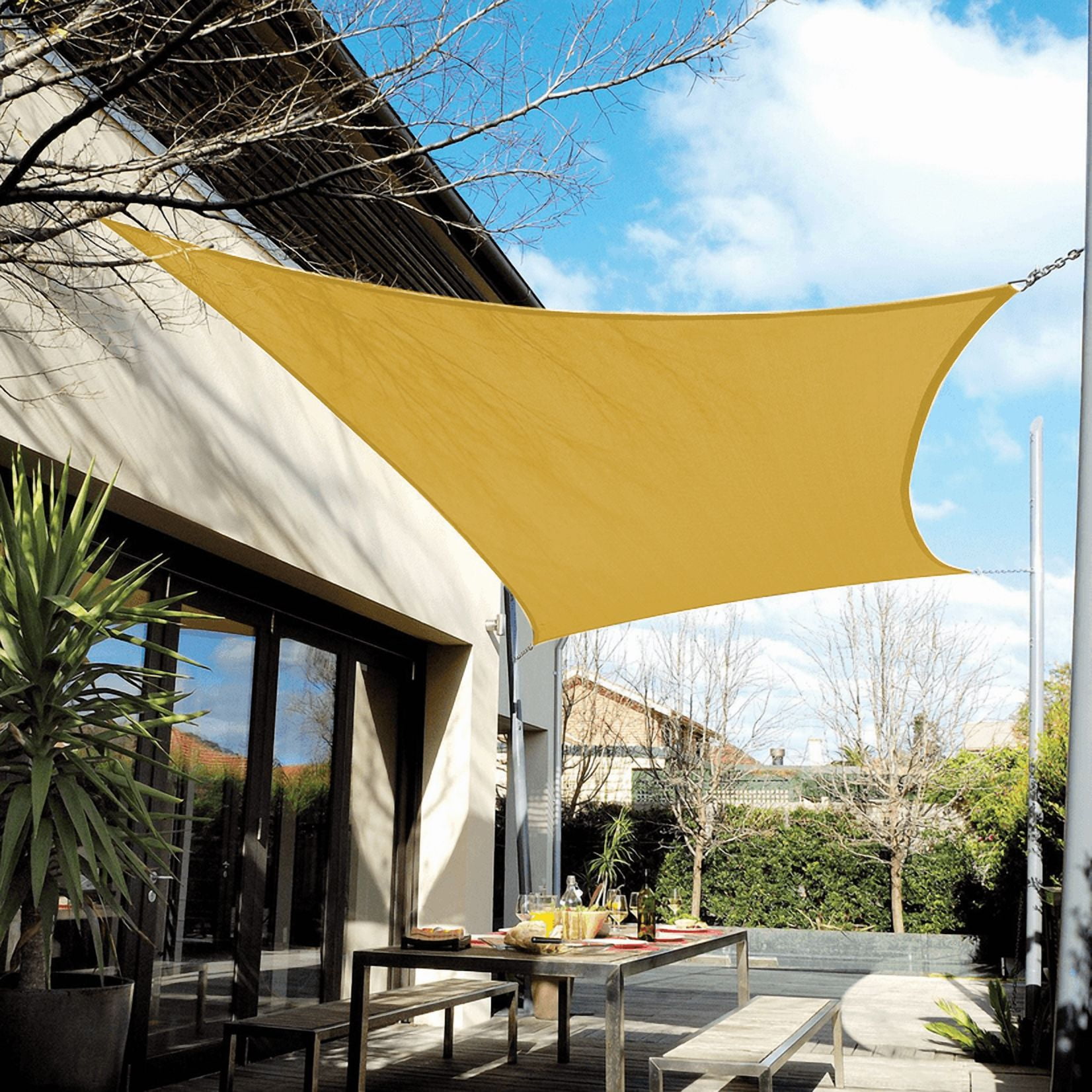 Coolaroo Coolhaven Outdoor Sun Shade Sail With Hardware Kit 95% UV Coolaroo Coolhaven Outdoor Sun Shade Sail With Hardware Kit 95% UV