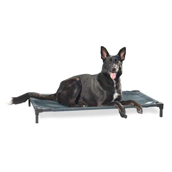 Coolaroo Cooling Elevated Dog Bed PRO with Heatshield, Large, Fits in 48in Crate, Easy Assembly, Pacific Crest Blue