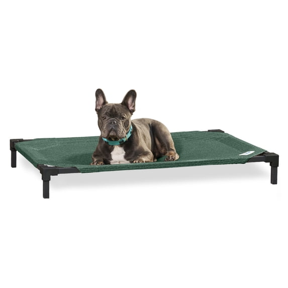 Coolaroo Cooling Elevated Dog Bed PRO with Heatshield, Medium, Easy Assembly, Everglade Green