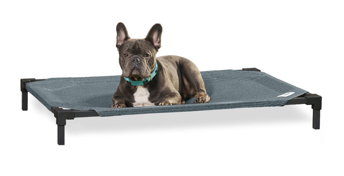 Coolaroo Cooling Elevated Dog Bed PRO with Heatshield, Medium, Easy Assembly, Pacific Crest Blue