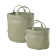 thumbnail image 1 of Coolaroo Dog Storage Toy Bin with Handles, 2 Pack Assorted Small & Medium Sizes, Green, 1 of 7