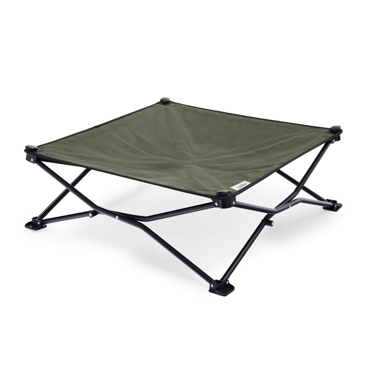 Coolaroo Elevated Pet Bed On-The-Go with HeatShield Cooling Fabric, Everglade Green, Small