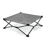 Coolaroo Elevated Pet Bed On-The-Go with HeatShield Cooling Fabric, Glacier Grey, Small