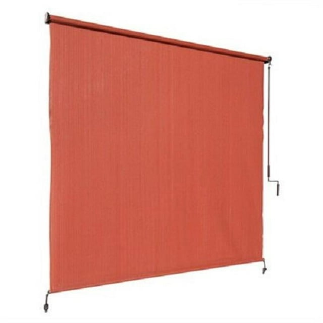 Coolaroo Light Filtering/Energy Efficient Polyethylene Roller Window Shades, Red, 2.95 in x 8'