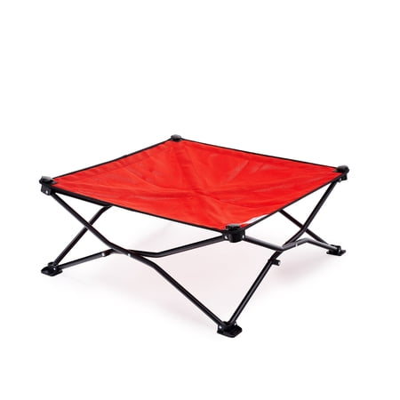 Coolaroo On the Go Elevated Travel Dog Bed, Medium, Red