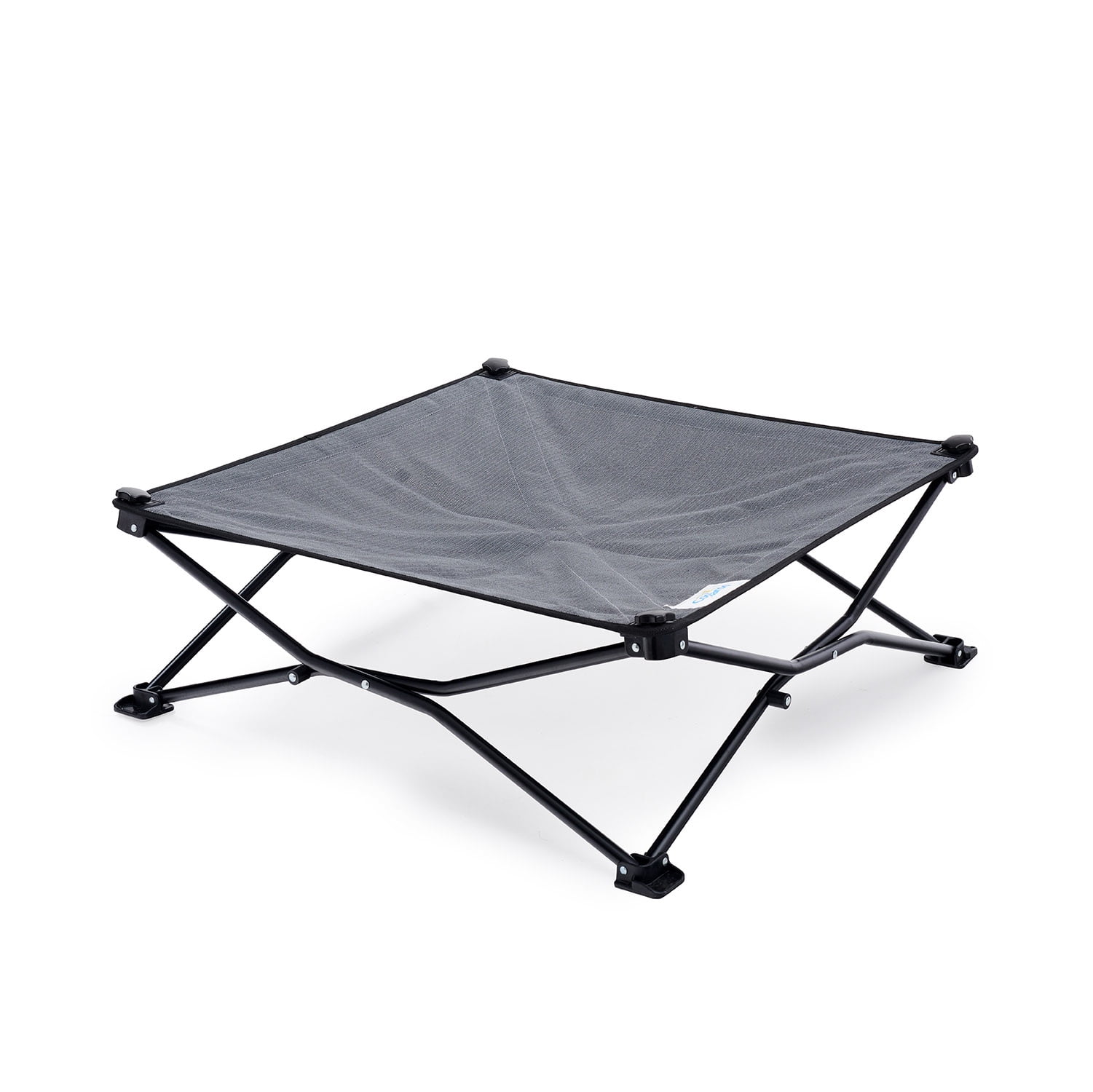 Medium Steel Gray Elevated Outdoor Pet Bed with Alloy Steel Frame