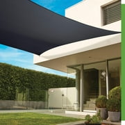 Coolaroo Premium Outdoor Sun Shade Sail with Hardware Kit 95% UV Block Protection for Backyard, Garden, Patio, 165 x 911 Rectangle, Graphite
