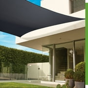 Coolaroo Premium Outdoor Sun Shade Sail with Hardware Kit 95% UV Block Protection for Backyard, Garden, Patio, 17'9"  Square, Graphite