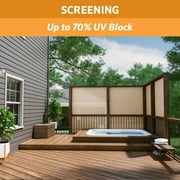 Coolaroo Privacy Screen Sandstone Color Sun Shade Fabric with 70% UV Block Protection 6' x 15'