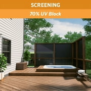 Coolaroo Privacy Screen Shade Fabric with 70% UV Block Protection for Fence, Carports, Balcony, Wind Block, Car Protection, 6 x 100, Black
