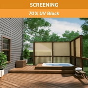 Coolaroo Privacy Screen Shade Fabric with 70% UV Block Protection for Fence, Carports, Balcony, Wind Block, Car Protection, 6 x 15, Beech