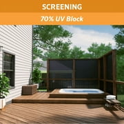 Coolaroo Privacy Screen Shade with 70% UV Block Protection for Fence, Carports, Balcony, Wind Block, Car Protection, 12 x 50', Black