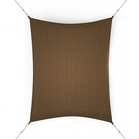 Coolaroo Ready to Hang Shade Sail Rectangle 85% UV, 11'10" x 8'; Mocha