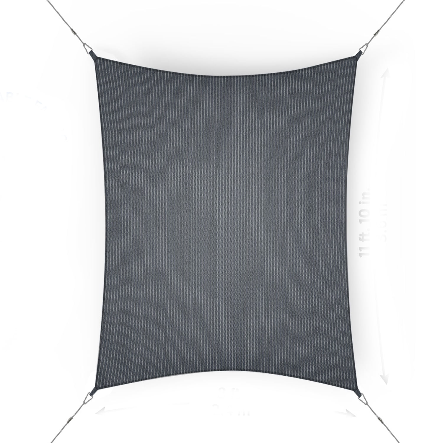 Montecito Gray High-Density Polyethylene Patio Shade Sail