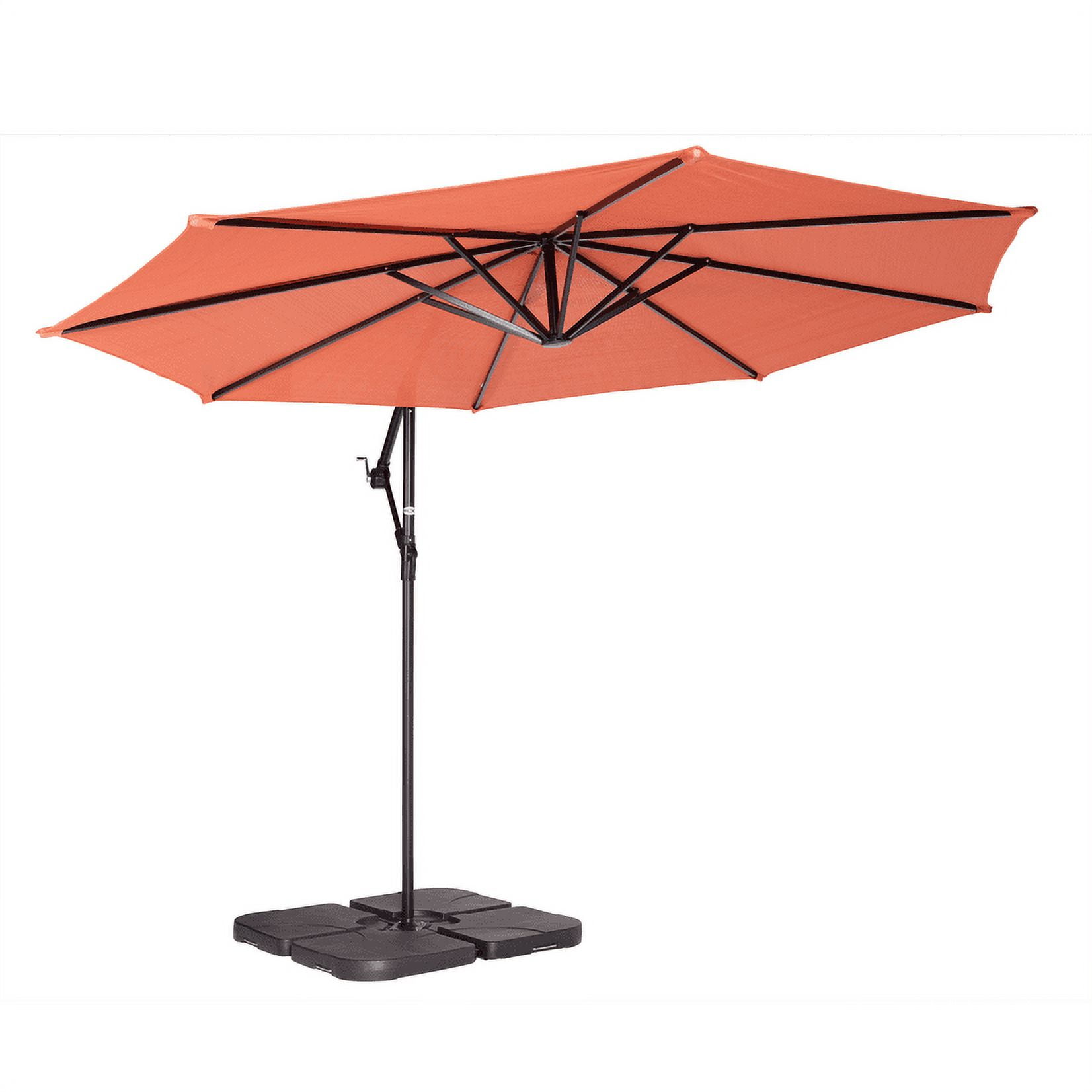 coolaroo patio umbrella cantilever Coolaroo Round Cantilever Patio Umbrella, 90% UV Block, 10', Terracotta