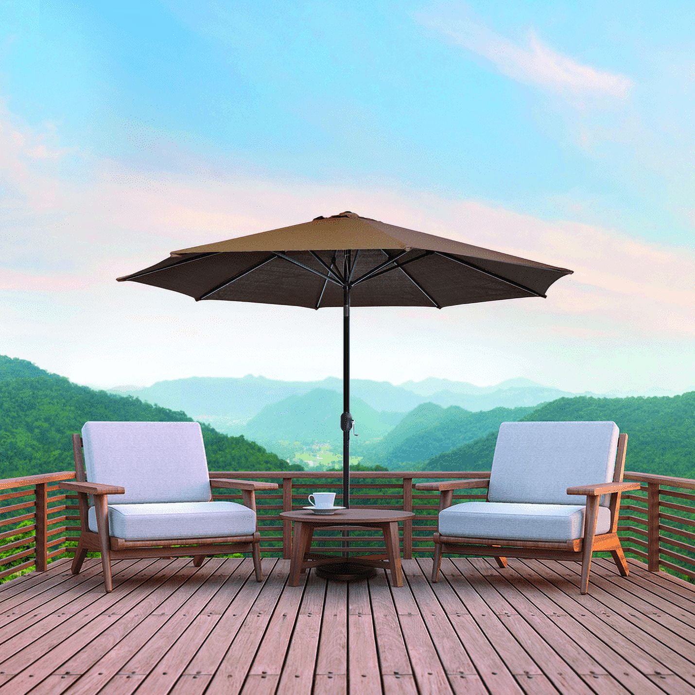 coolaroo 10 ft offset patio umbrella mocha Exterior Roller Shade, Cordless Roller Shade with 90% UV Protection, No Valance, (4' W X 6' L), : Outdoor Sunscreen Fabric : Patio, Lawn & Garden Rolled shade Ideal for reducing temperatures in your home Unique knitted all weather fabric blocks the suns UV rays yet still allows air to flow through Mold and mildew resistant Will not rot Coolaroo 10' Cantilever Umbrella &