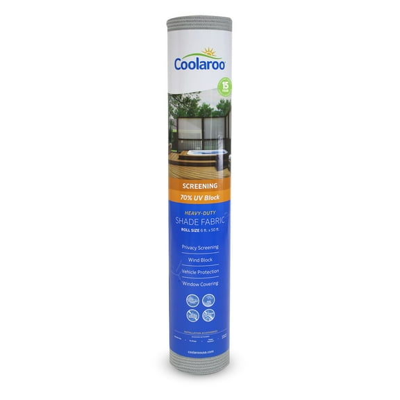 Coolaroo Shade Fabric Roll 70% UV Block, 6x50'; Stone