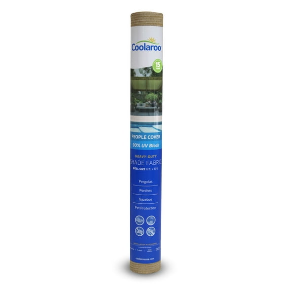 Coolaroo Shade Fabric Roll 90% UV Block, 6x15'; Beech