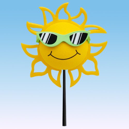 Coolballs Cool California Sunshine Green Sunglasses Car Decor Antenna Topper Auto Accessory