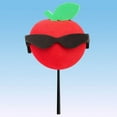 thumbnail image 1 of Coolballs Red Apple w/ Sunglasses Car Decor Antenna Topper Auto Accessory, 1 of 8