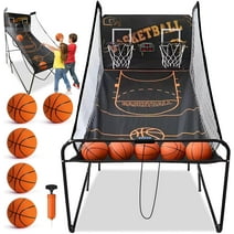 Coolcook Arcade Basketball Game Indoor Foldable Arcade Game with 8 Game Modes, 5 Balls