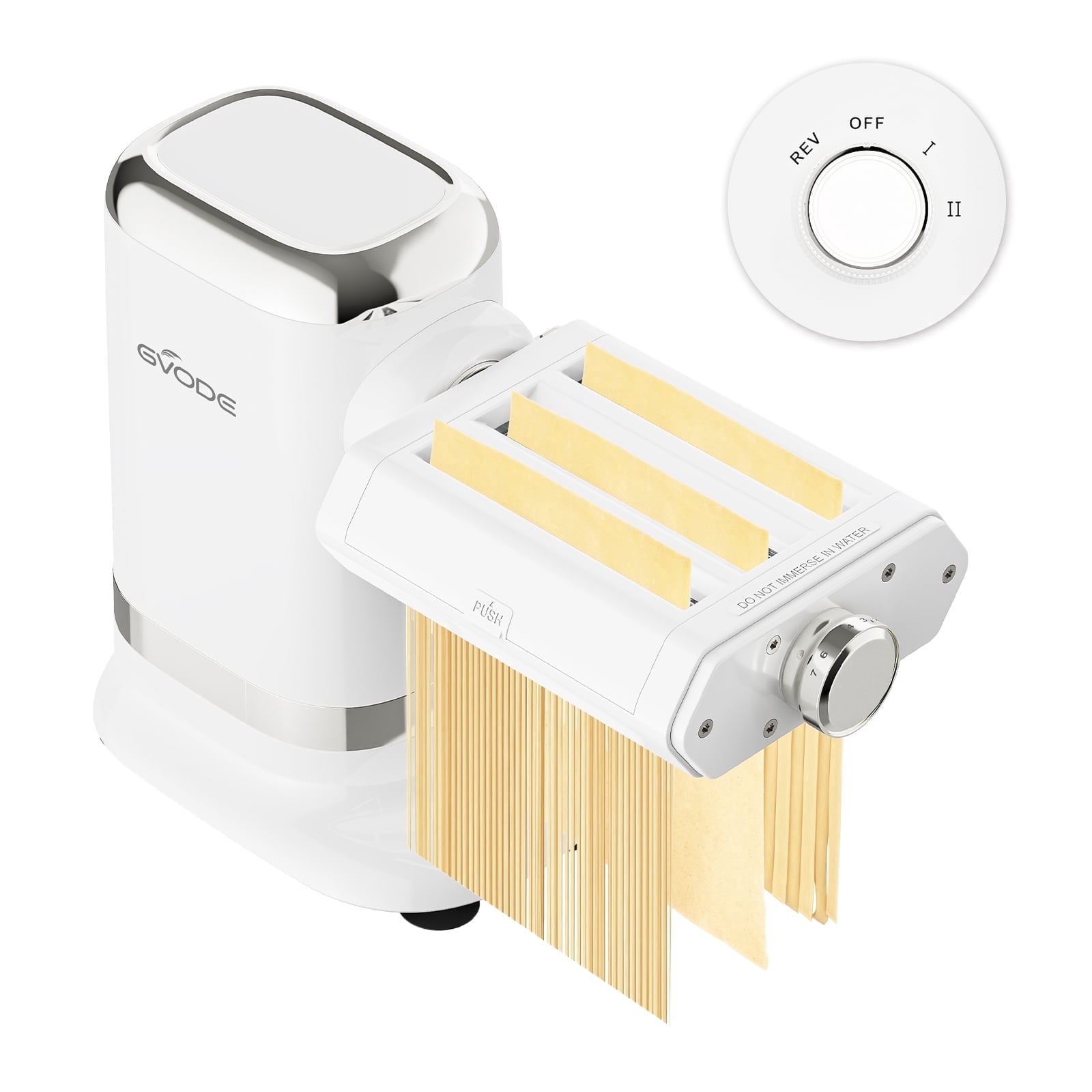 GVODE Electric  3 in 1 Pasta Maker, Stainless Steel Roller & Cutter Pasta Machine, 700W Motor, White