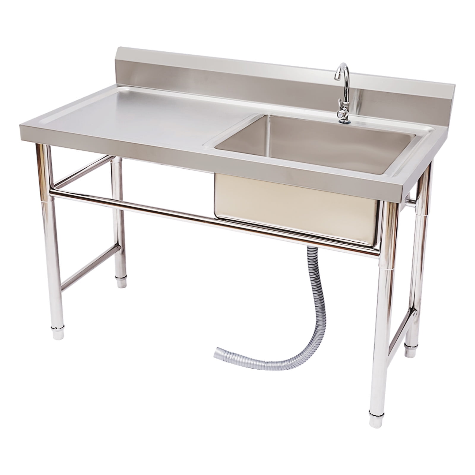 Coolcook Stainless Steel Laundry Sink Commercial Free Standing Utility