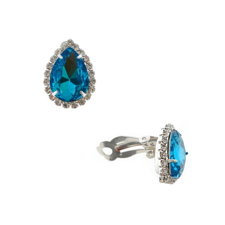 Coolcrystals Silver, Crystal Rhinestone, Aqua Teardrop