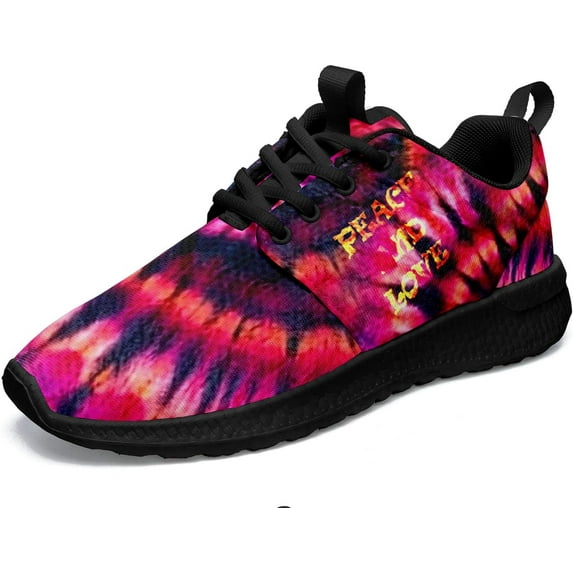 Coolcustomize Colorful Tie Dye Shoes for Women/Men Non Slip Walking Shoes Comfortable Lightweight Casual Athletic Sneaker