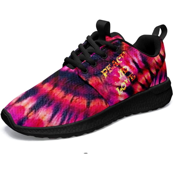 Coolcustomize Colorful Tie Dye Shoes for Women/Men Non Slip Walking Shoes Comfortable Lightweight Casual Athletic Sneaker