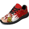 thumbnail image 1 of Coolcustomize Custom Christmas Walking Sneakers, Snowman Design, Comfortable Lightweight Running Shoes, Festive Holiday Footwear for Women, 1 of 6