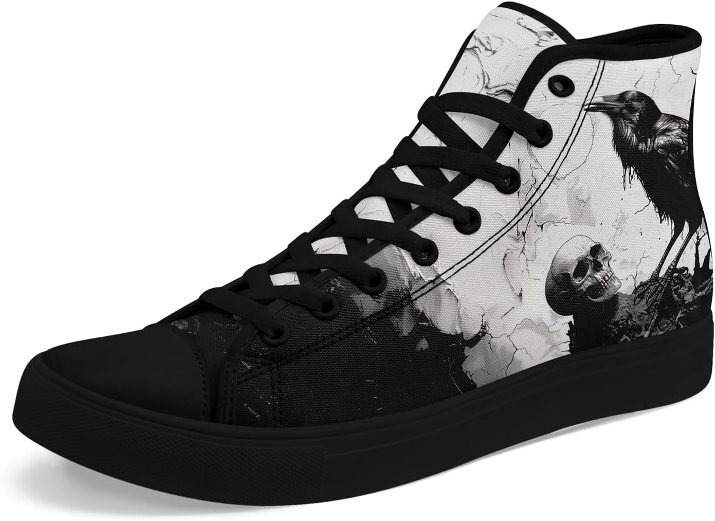 Crazy Skull 1 Kids Hightop Canvas Shoe