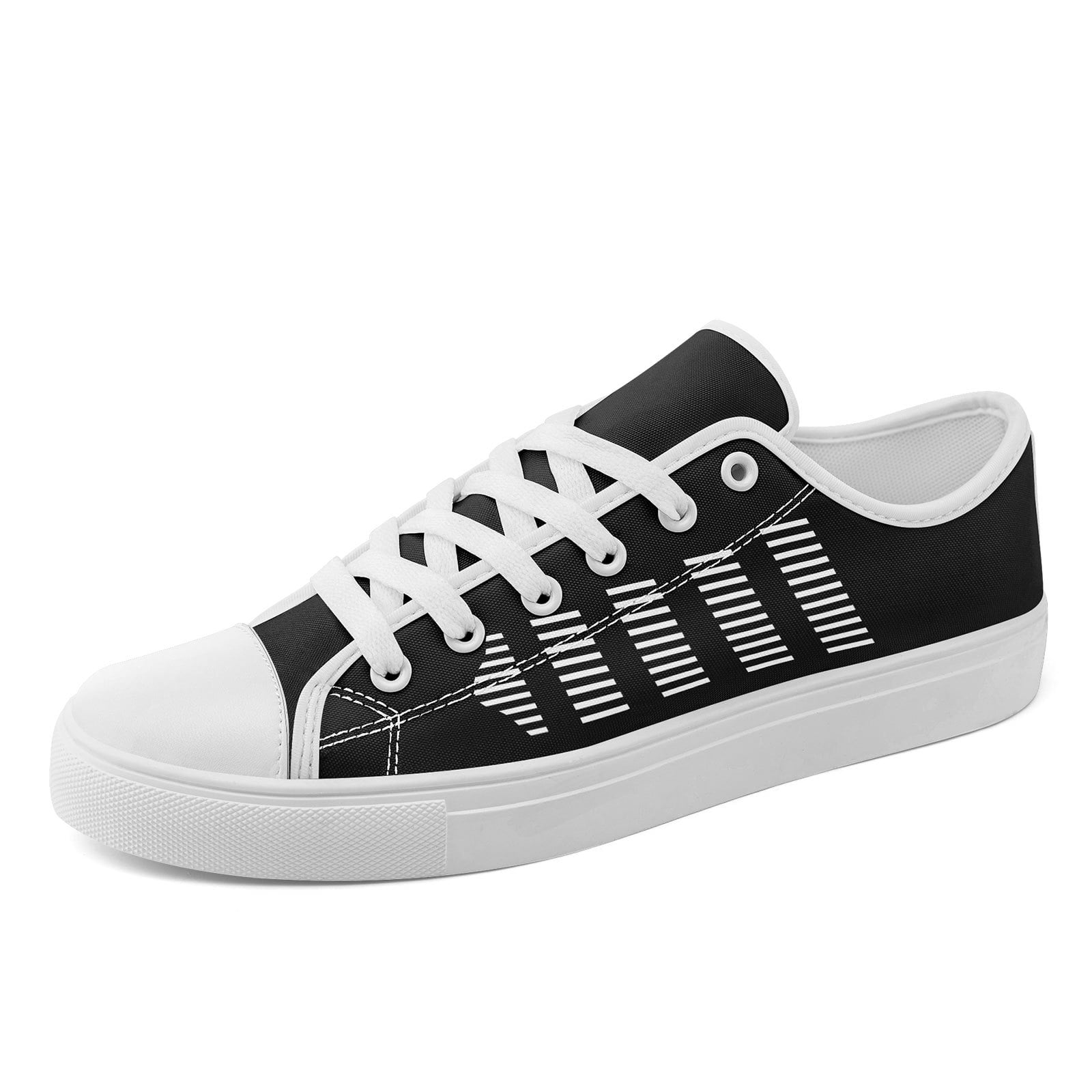 Coolcustomize Graphic Stripe Canvas Walking Shoes for Men, Lightweight ...